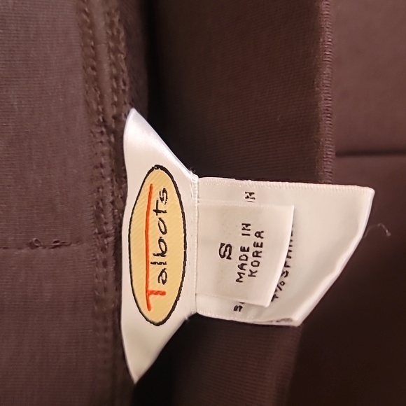 Talbots Pull On Brown pants Pima Cotton sz Small - Picture 2 of 7